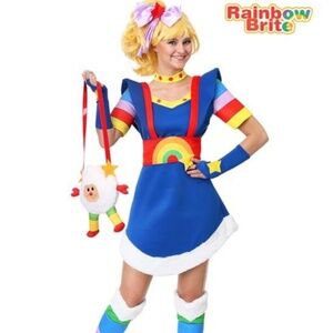 Women's Rainbow Brite Costume XS with Purse